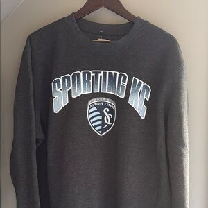 (NEW) Sporting Kansas City Gray Crewneck Sweatshirt